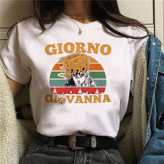 t-shirt jojo's bizarre adventure Giorno giovanna