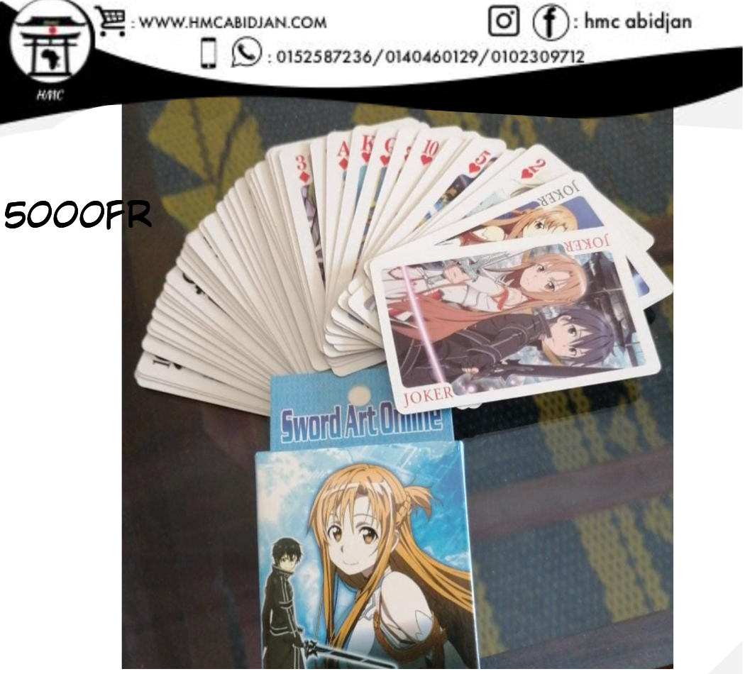 carte à jouer sworld art online (sao)