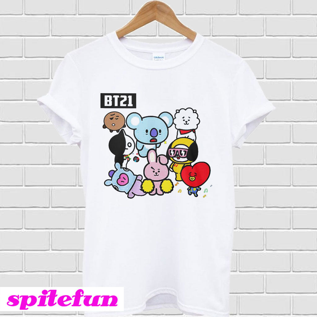 t-shirt BT21 party blanc BTS